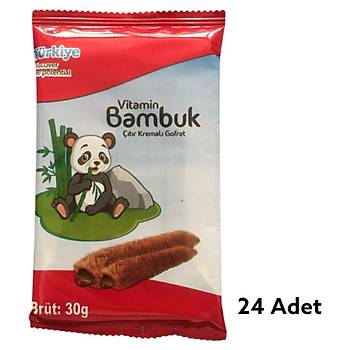 Bambuk ��t�r Kremal� Gofret 30 Gr x 24 Adet