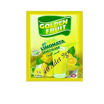 Golden Frut Limon Aromal ecek Tozu Limonata 40 Adet x 9gr Bardak Hediyeli 