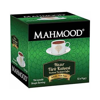 Mahmood Coffee ekerli Hazr Trk Kahvesi 12 Adet X 9 Gr 1 Koli 12 Paket
