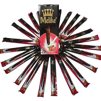 Melike Dolgulu ilek Aromal ikolata 24 Adet 28 Gr