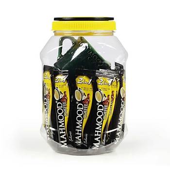 Mahmood Coffee 2'si 1 Arada 36 x 10 gr Hazr Kahve Kavanozlu Bardak Hediyeli 1 Koli