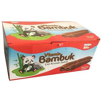 Bambuk ��t�r Kremal� Gofret 30 Gr x 24 Adet