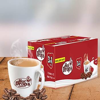 Hot Drops Coffee 31 Arada 10 gr 72 Adet Otobs ikramlk Hazr Kahve 