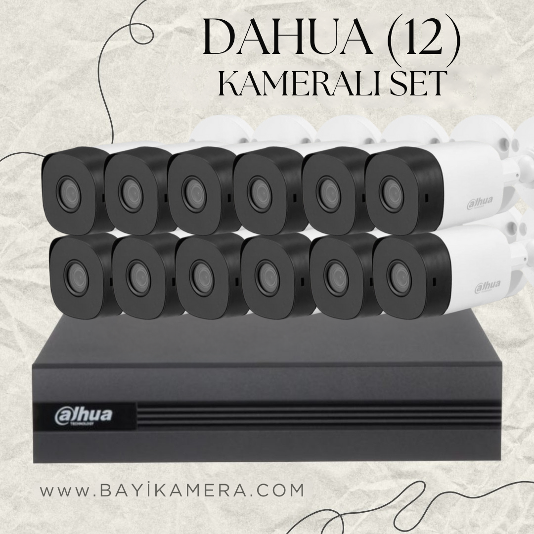 DAHUA  12 Kameralı Full Paket Güvenlik Seti Sistemi