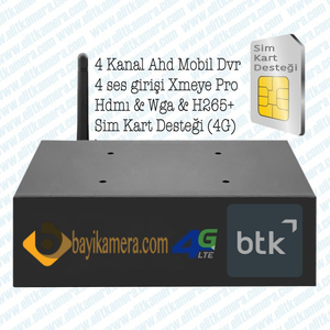 BYCAM 1207 4 Kanal Ahd Mobil Xmeye Dvr ( S�M KARTLI )