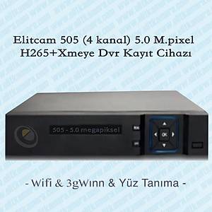 Elit 505 -Xmeye- 4 Kanal 5.0 M.Pixel Ahd Kay�t Cihaz�