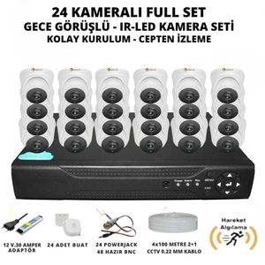 BYCAM 24 Kameral� �� Mekan 5 Mega Piksel Sony Lensli Full Paket G�venlik Sistemi
