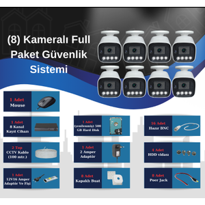 BYCAM 5.0 Megapixel Lensli ( 8 ) Kameral� Full Paket G�venlik Sistemi