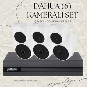 DAHUA  6 Kameral� Dome Full Paket G�venlik Seti Sistemi