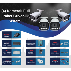 BYCAM  5.0 Megapixel Lensli ( 4 ) Kameral� Full Paket G�venlik Seti Sistemi