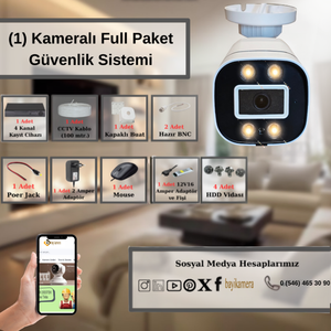 BYCAM Zbr Geceg�r��� Renkli 5.0 Megapixel Lensli ( 1 ) Kameral� 1080p Full Hd Set