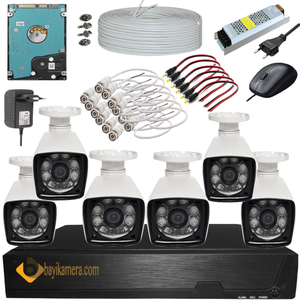 BYCAM Eco 5.0 Megapixel Lensli ( 6 ) Kameral� Full Paket G�venlik Sistemi