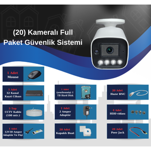 BYCAM  5.0 Megapixel Lensli ( 20 ) Kameral� Full Paket G�venlik Sistemi
