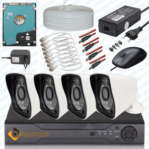 BYCAM Eco 5.0 Megapixel Lensli ( 4 ) Kameral� Full Paket G�venlik Seti Sistemi