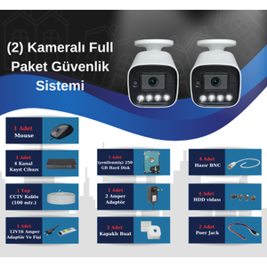BYCAM 5.0 Megapixel Lensli ( 2 ) Kameral� Full Paket G�venlik Sistemi