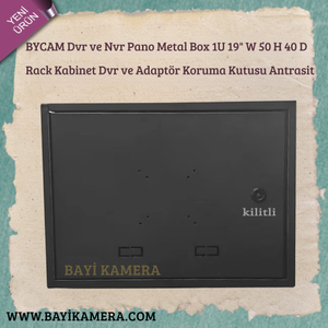 Dvr ve Nvr Pano Metal Box 1U 19 '' W 50 H 40 D  Rack Kabinet Dvr ve Adapt�r Koruma Kutusu Antrasit