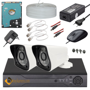 BYCAM Kmx 5.0 Megapixel Lensli ( 2 ) Kameral� Full Paket G�venlik Sistemi