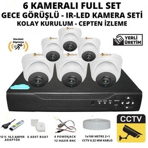 BYCAM 6 Kameral� �� Mekan 5 Mega Piksel Sony Lensli Full Paket G�venlik Sistemi