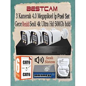 BYCAM Nvr Poe Kit  ( �P ) 3  Kameral� Haz�r Tak �al��t�r Set