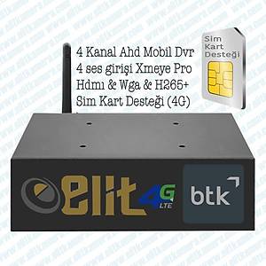 Elit 1207 4 Kanal Ahd Mobil Xmeye Dvr ( S�M KARTLI )
