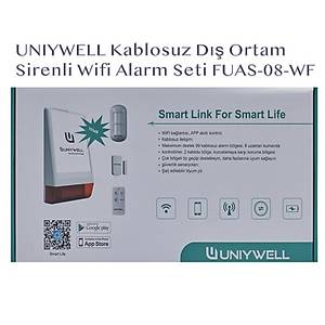 UNIYWELL Kablosuz D�� Ortam Sirenli Wifi Alarm Seti FUAS-08-WF