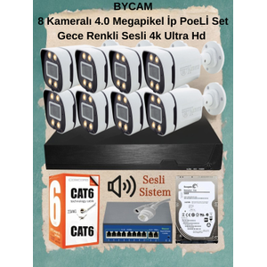 BYCAM Nvr Poe Kit  ( �P ) 8  Kameral� Haz�r Tak �al��t�r Set