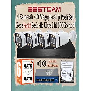 BYCAM Poe Kit  ( �P ) 4  Kameral� Haz�r Tak �al��t�r Set