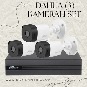DAHUA  3 Kameral� Full Paket G�venlik Seti Sistemi