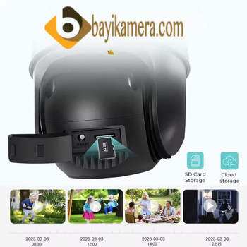 8MP 4K IP Kamera �ift Lens �ift Ekran PTZ Wifi Kamera A��k Su Ge�irmez G�venlik Video G�zetleme Kameras� Polis I���� Alarm�