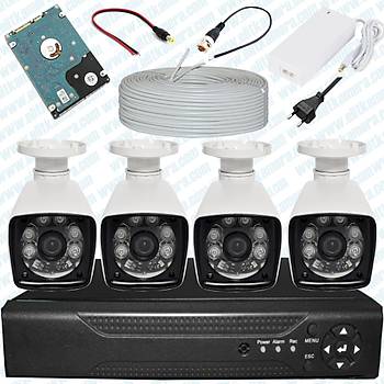 Elit Eco 5.0 Megapixel Lensli ( 4 ) Kameral Full Paket Gvenlik Seti Sistemi