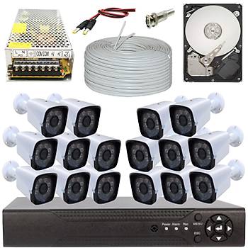 BYCAM Eco 5.0 Megapixel Lensli ( 16 ) Kameral� Full Paket G�venlik Sistemi