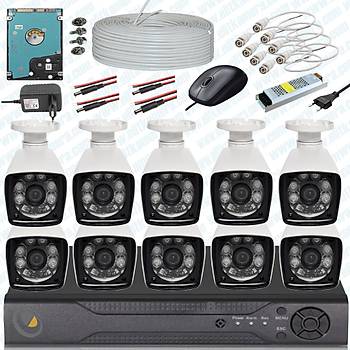 BYCAM Eco 5.0 Megapixel Lensli ( 10 ) Kameral� Full Paket G�venlik Sistemi