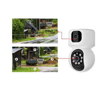 Elit 3636 360 Derece ( 2 ) Kameral Wifi Bebek  Kameras Gecegrl 1080p