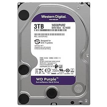 3 TB 3.5 5400RPM 64MB PURPLE WD10PURX 7/24 G�VENL�K D�SK� HDD