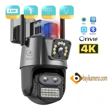BYCAM 3517 WiFi 360� D�nebilen ( 3 Kameral� Wifi � P Kamera ) 5Mp Sony Lens 1080P Full Hd