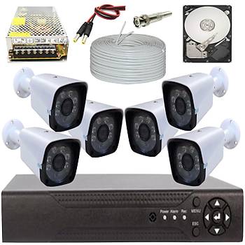 Elit Eco 5.0 Megapixel Lensli ( 6 ) Kameral Full Paket Gvenlik Sistemi