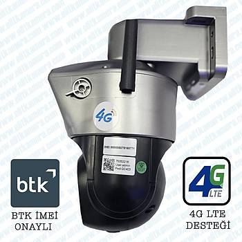 Elit 3505  Gne panelli ve sim kartl 360 Derece ift Kameral  Speddome Kamera Gecegrl Su Geirmez