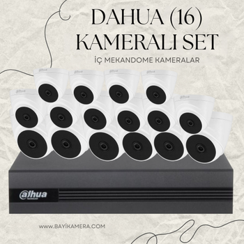 DAHUA 16 Kameral� Dome Full Paket G�venlik Seti Sistemi