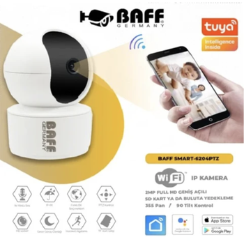 BAFF GERMANY  ORTAM WF BEBEK ZLEME KAMERASI 3 MP SESL 360 DERECE