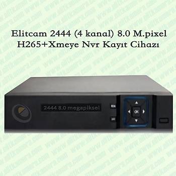 Elit 2444 8.0 M.pixel 4 Kanal Nvr Kayt Cihaz H265+ xmeye