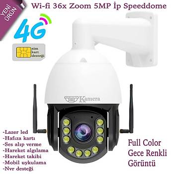 Sim Kart ve Sd kart Destekli Wi-fi 36x Zoom 5MP p Speeddome Kamera