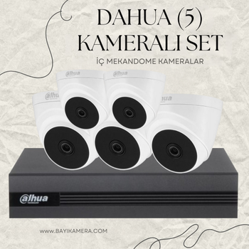 DAHUA  5 Kameral� Dome Full Paket G�venlik Seti Sistemi