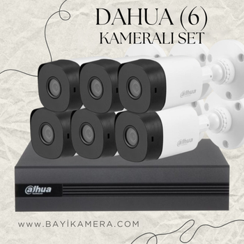 DAHUA  6 Kameral� Full Paket G�venlik Seti Sistemi