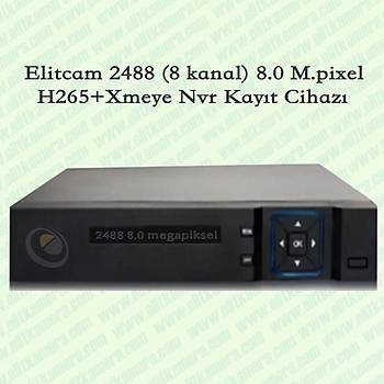 Elit 2488 8.0 M.pixel 8 Kanal Nvr Kay�t Cihaz� H265+ xmeye