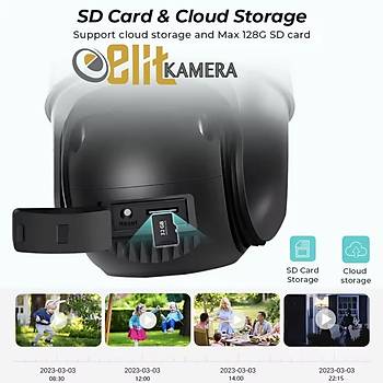 8MP 4K IP Kamera ift Lens ift Ekran PTZ Wifi Kamera Ak Su Geirmez Gvenlik Video Gzetleme Kameras Polis I Alarm
