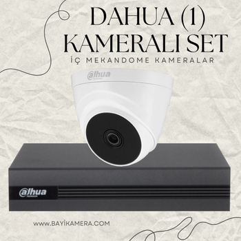 DAHUA  1 Kameral� Dome Full Paket G�venlik Seti Sistemi