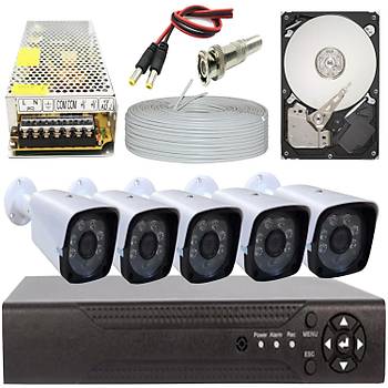 BYCAM Eco 5.0 Megapixel Lensli ( 5 ) Kameral� Full Paket G�venlik Sistemi