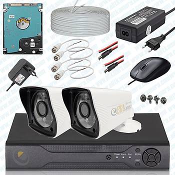 Elit Kmx 5.0 Megapixel Lensli ( 2 ) Kameral� Full Paket G�venlik Sistemi