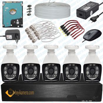 BYCAM Eco 5.0 Megapixel Lensli ( 5 ) Kameral� Full Paket G�venlik Sistemi