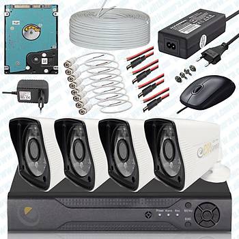 Elit Eco 5.0 Megapixel Lensli ( 4 ) Kameral Full Paket Gvenlik Seti Sistemi